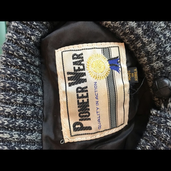 Vtg Pioneer wear sweater suede fringe leather country weatern - Picture 8 of 8